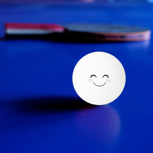 Bola de Pong do Rosto de Sorriso Azul