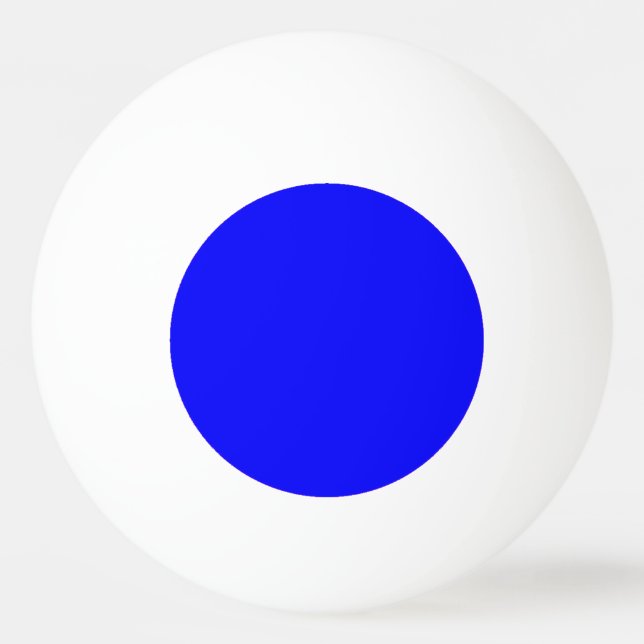 Bola de Pong do sibilo - círculo íntimo azul liso (Verso)