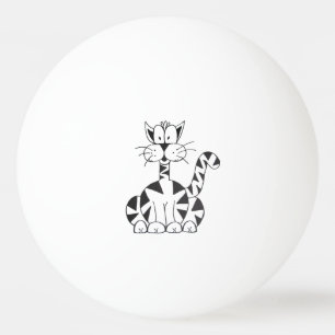 Bola de Pong do sibilo do gato dos desenhos