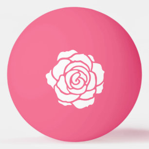 Bola de Pong do sibilo do rosa branco