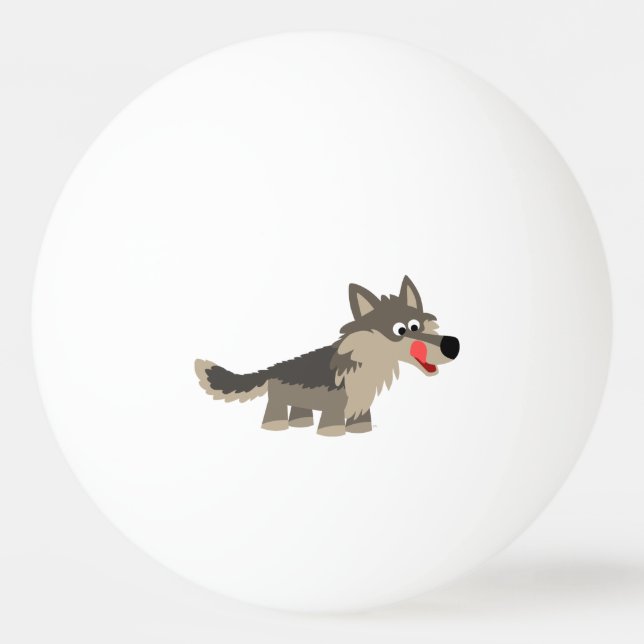 Bola de Pong do Wolf Ping Pong, Fome de Cartoon (Frente)