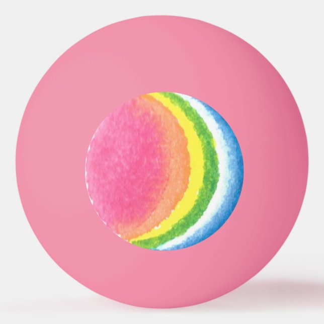 Bola de Pong Laranja Brilhante de Cat (Frente)