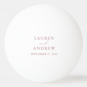 Bola de Pong Personalizada de Casamento de Rosa Du