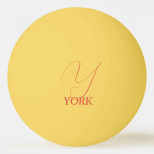 Bola de Pong Ping Monograma Laranja Brilhante