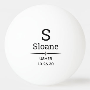 Bola de Pong Ping Monogramada Usher