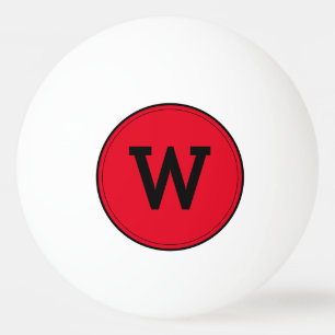 Bola de Pong Vermelho de Ping, Monograma Moderno S