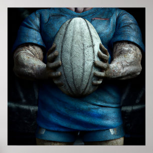 Bola de Rugby - Impressão de pintura de Rugby