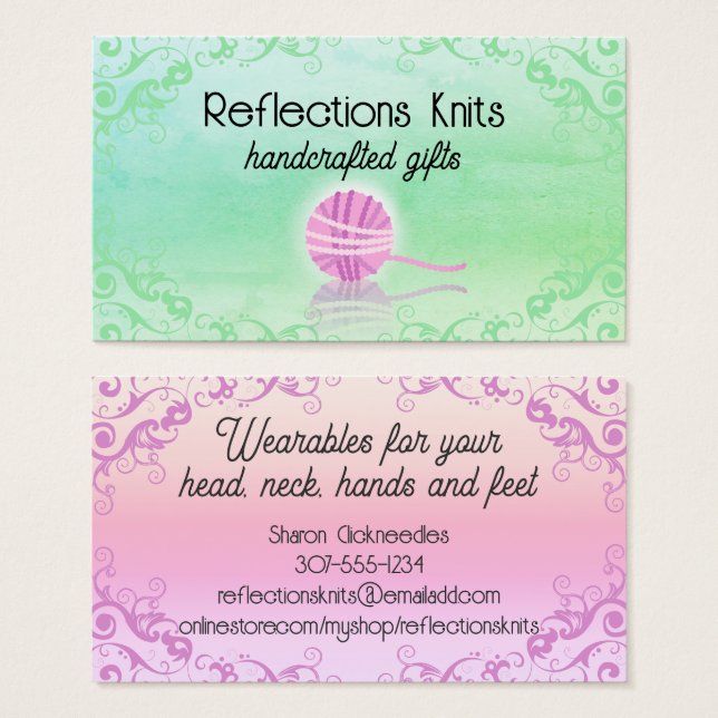 Bola de tricô de fio, crochê, homespun (Frente & Verso)