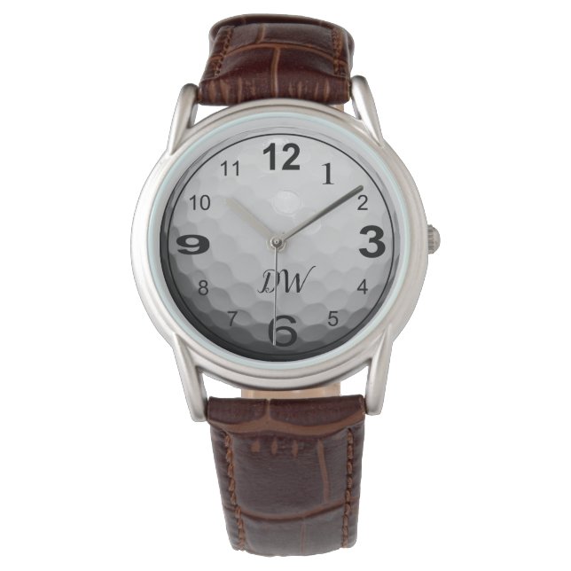 Bola desportiva conceituada como relógio de golfe  (Frente)