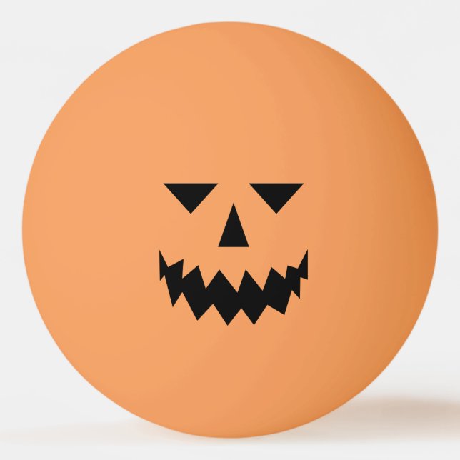 Bola do Pong Ping Face Pumpkin Preto (Frente)