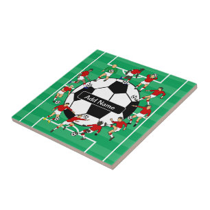 Bola e jogadores personalizados de futebol