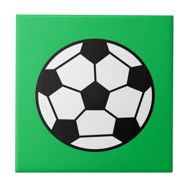 Bola Engraçada De Futebol Em Fundo Verde (Frente)