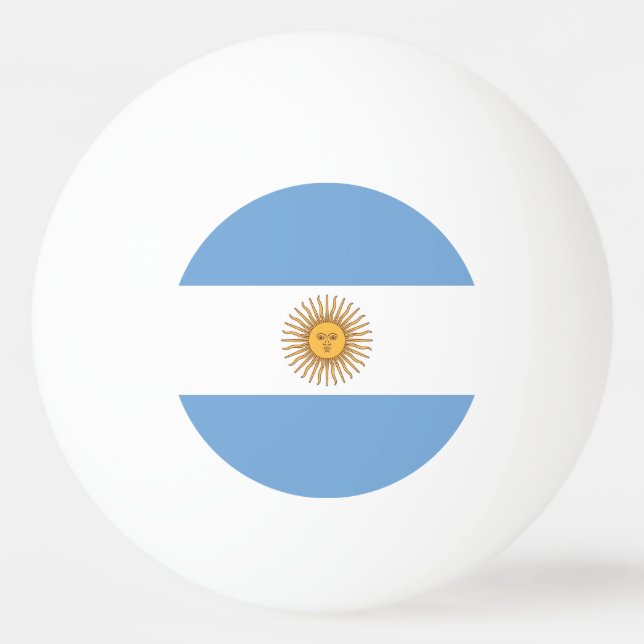 Bola especial de pingue-pongue com bandeira da Arg (Verso)