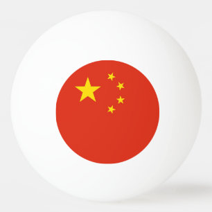 Bola especial de pingue-pongue com bandeira da Chi