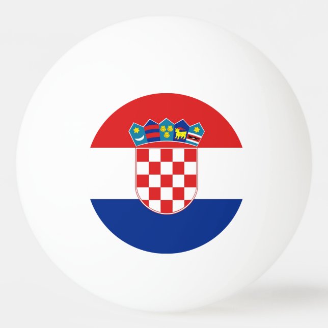 Bola especial de pingue-pongue com bandeira da Cro (Verso)