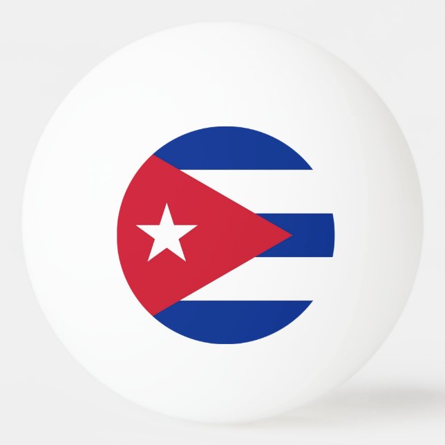 Bola especial de pingue-pongue com bandeira de Cub (Verso)