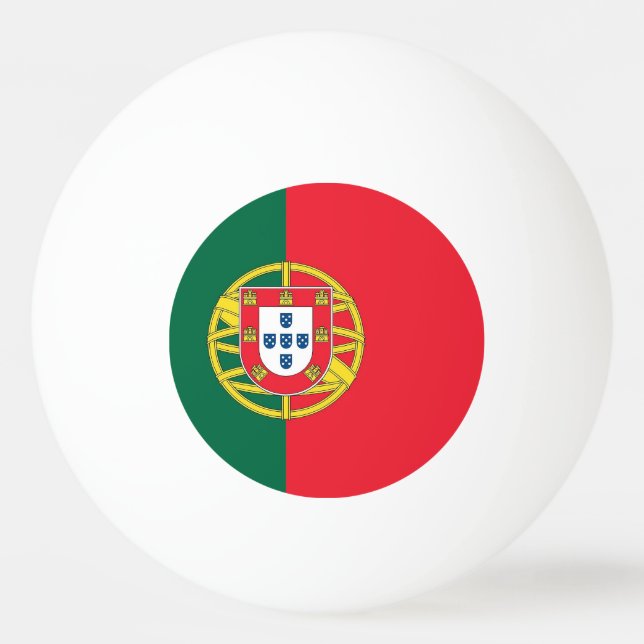 Bola especial de pingue-pongue com bandeira de Por (Verso)