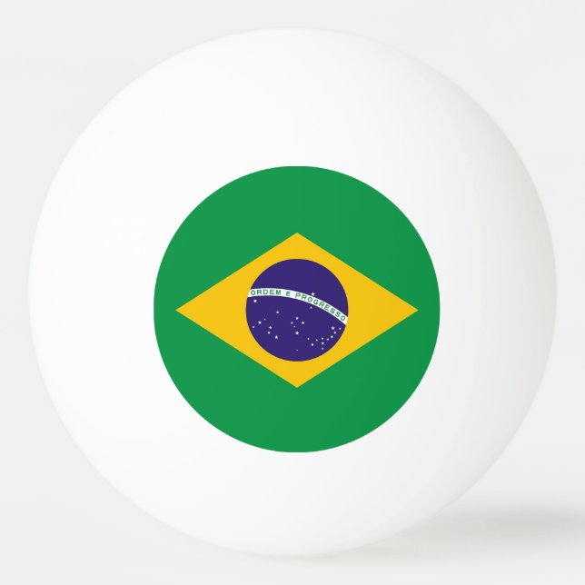 Bola especial de pingue-pongue com bandeira do Bra (Verso)