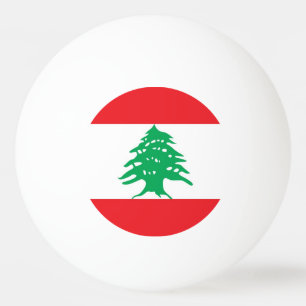 Bola especial de pingue-pongue com bandeira do Líb