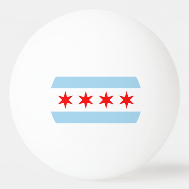Bola especial de pingue-pongue com Flag of Chicago (Verso)