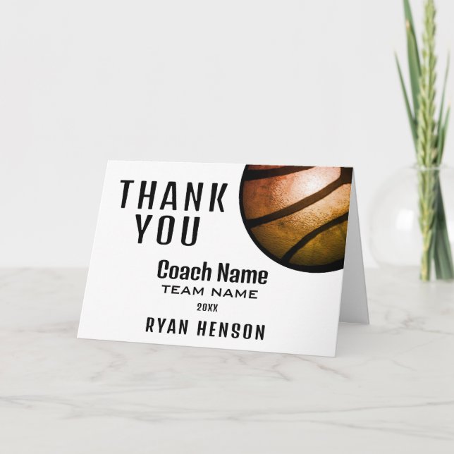 Bola Metálica Moderna Obrigado Cartão de Treinador (Frente)