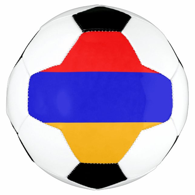 Bola Patriótica de Futebol com Bandeira Armênia (Frente)