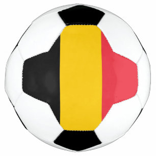 Bola Patriótica de Futebol com Bandeira da Bélgica