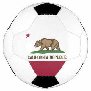 Bola Patriótica de Futebol com Bandeira da Calif