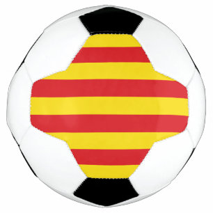 Bola Patriótica de Futebol com Bandeira da Catalun