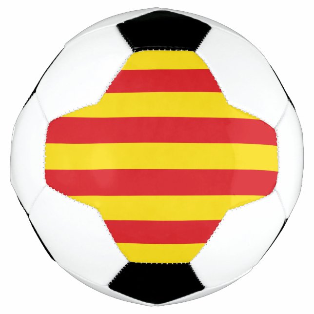 Bola Patriótica de Futebol com Bandeira da Catalun (Frente)