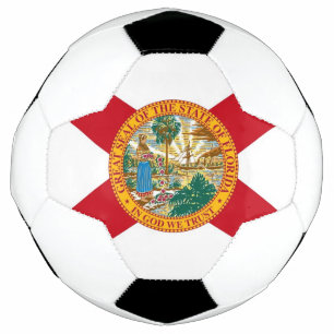 Bola Patriótica de Futebol com Bandeira da Flórida
