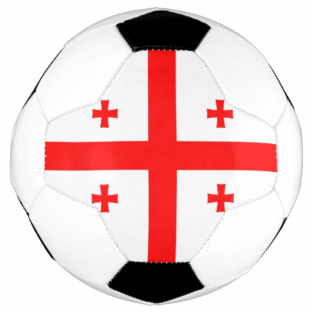 Bola Patriótica de Futebol com Bandeira da Geórgia (Frente)