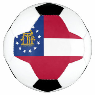 Bola Patriótica de Futebol com Bandeira da Geórgia