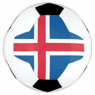 Bola Patriótica de Futebol com Bandeira da Islândi