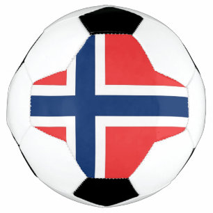 Bola Patriótica de Futebol com Bandeira da Norueg