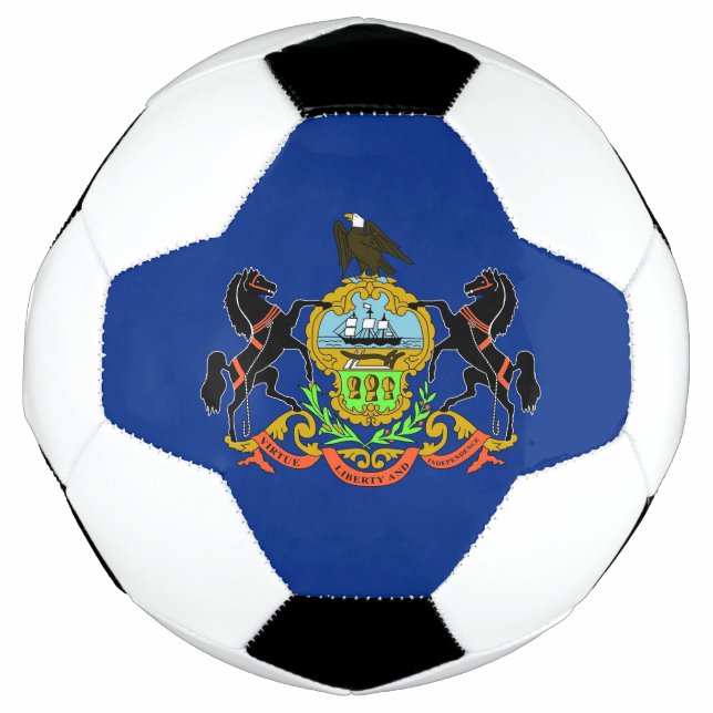 Bola Patriótica de Futebol com Bandeira da Pensilv (Frente)