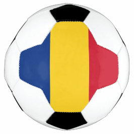Bola Patriótica de Futebol com Bandeira da Romênia