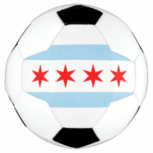 Bola Patriótica de Futebol com Bandeira de Chicag