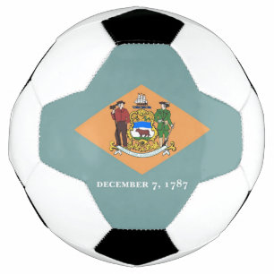 Bola Patriótica de Futebol com Bandeira de Delawa