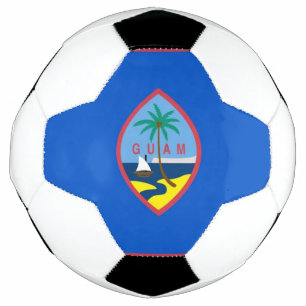 Bola Patriótica de Futebol com Bandeira de Guam, E