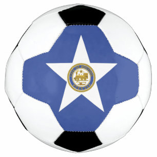 Bola Patriótica de Futebol com Bandeira de Houston