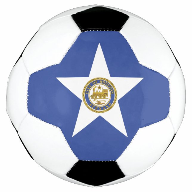 Bola Patriótica de Futebol com Bandeira de Houston (Frente)