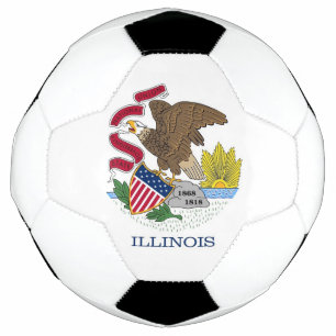 Bola Patriótica de Futebol com Bandeira de Illino
