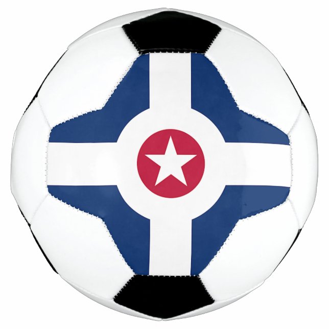 Bola Patriótica de Futebol com Bandeira de Indianá (Frente)