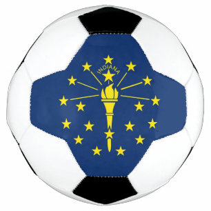 Bola Patriótica de Futebol com Bandeira de Indiana