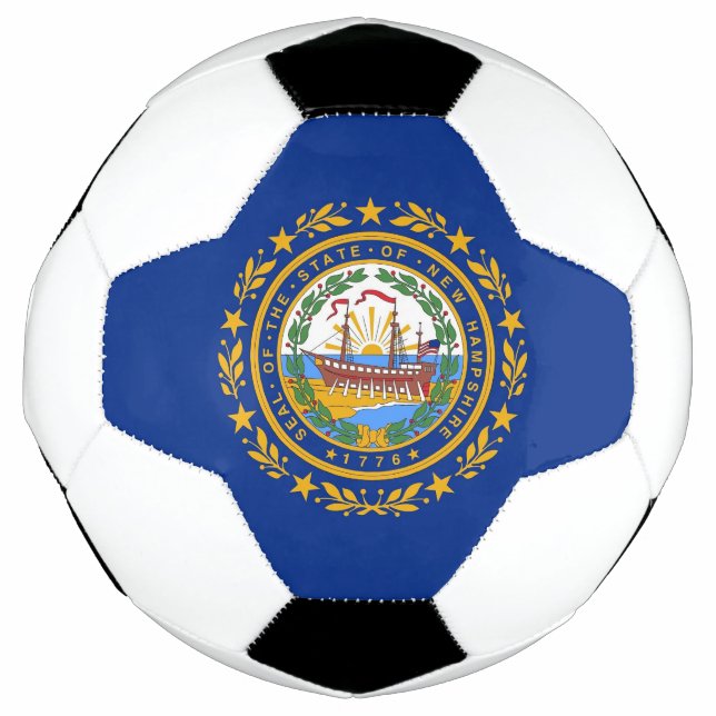 Bola Patriótica de Futebol com Bandeira de New Ham (Frente)