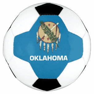 Bola Patriótica de Futebol com Bandeira de Oklaho