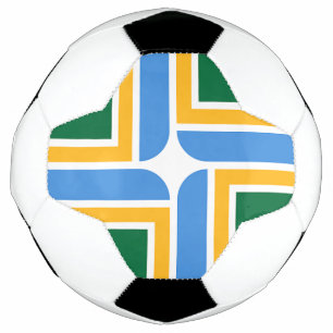 Bola Patriótica de Futebol com Bandeira de Portla