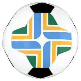 Bola Patriótica de Futebol com Bandeira de Portlan