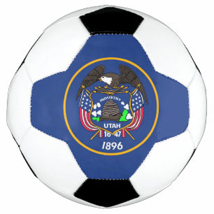 Bola Patriótica de Futebol com Bandeira de Utah